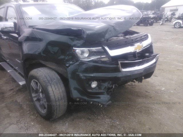 1GCGTBE30F1248871 - 2015 CHEVROLET COLORADO LT GREEN photo 6