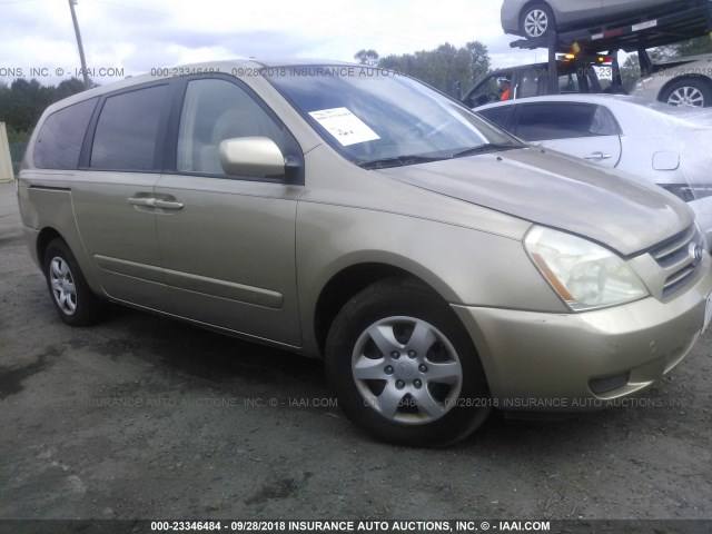 KNDMB233866050535 - 2006 KIA SEDONA EX/LX GOLD photo 1