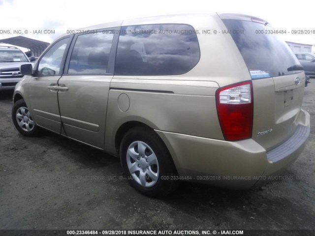 KNDMB233866050535 - 2006 KIA SEDONA EX/LX GOLD photo 3