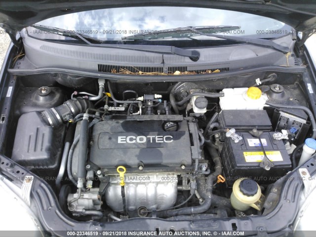 KL1TD56E89B328440 - 2009 CHEVROLET AVEO LS/LT BLACK photo 10