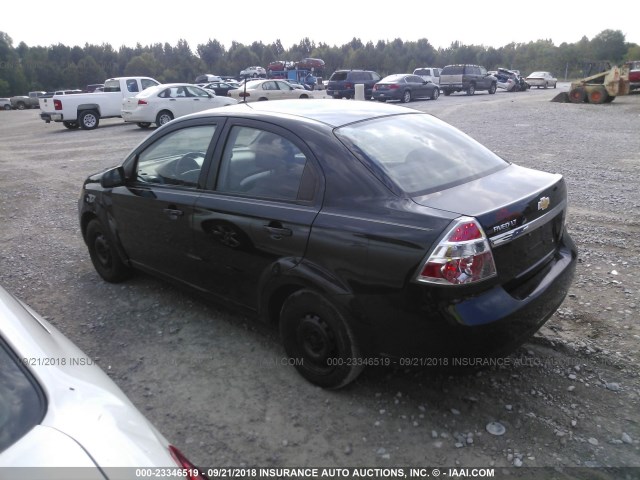 KL1TD56E89B328440 - 2009 CHEVROLET AVEO LS/LT BLACK photo 3