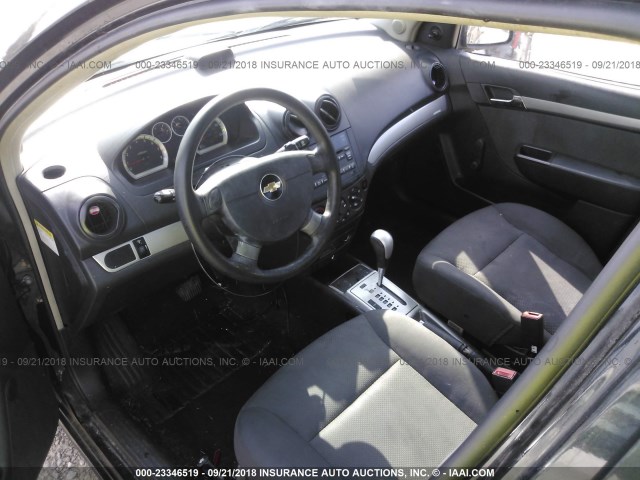 KL1TD56E89B328440 - 2009 CHEVROLET AVEO LS/LT BLACK photo 5