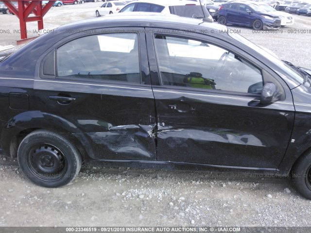 KL1TD56E89B328440 - 2009 CHEVROLET AVEO LS/LT BLACK photo 6