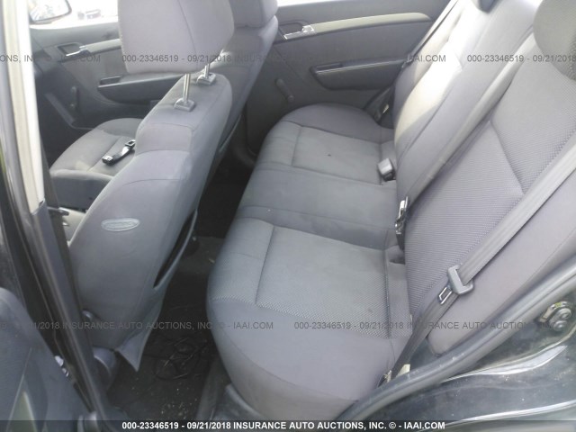 KL1TD56E89B328440 - 2009 CHEVROLET AVEO LS/LT BLACK photo 8