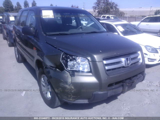 5FNYF28146B017825 - 2006 HONDA PILOT LX GRAY photo 1