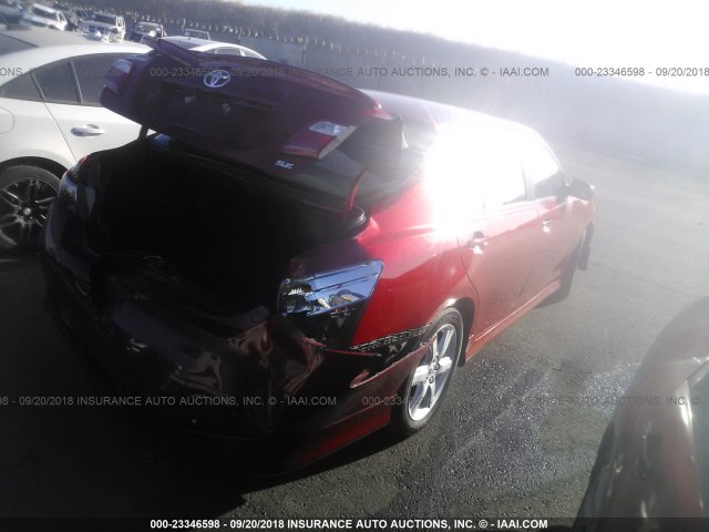 4T1BE46K58U252434 - 2008 TOYOTA CAMRY CE/LE/XLE/SE RED photo 4