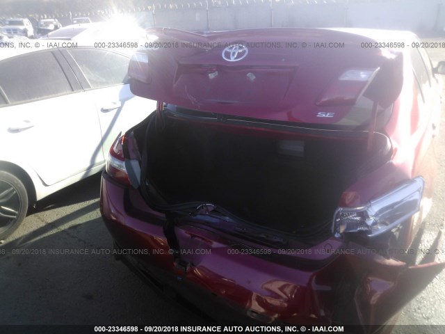 4T1BE46K58U252434 - 2008 TOYOTA CAMRY CE/LE/XLE/SE RED photo 6