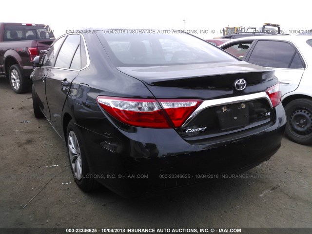 4T4BF1FK6GR540124 - 2016 TOYOTA CAMRY LE/XLE/SE/XSE BLACK photo 3