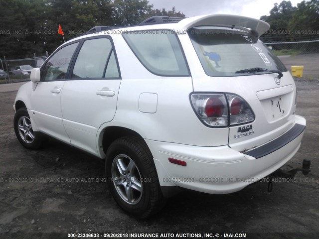 JTJHF10UX20279306 - 2002 LEXUS RX 300 WHITE photo 3