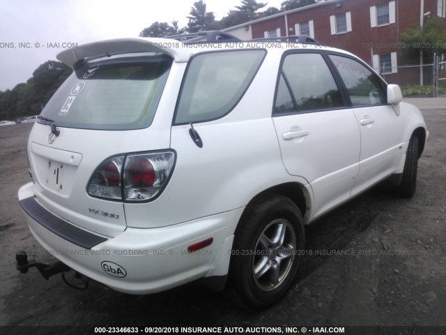 JTJHF10UX20279306 - 2002 LEXUS RX 300 WHITE photo 4