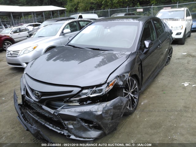 4T1B11HKXJU046863 - 2018 TOYOTA CAMRY L/LE/XLE/SE/XSE GRAY photo 2