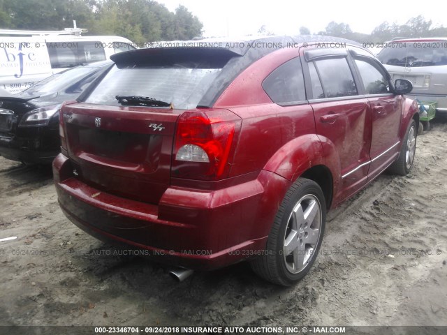 1B3HB78K18D795495 - 2008 DODGE CALIBER R/T RED photo 4