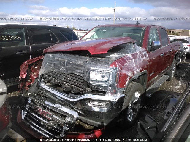 3GTU2NEC4JG319801 - 2018 GMC SIERRA K1500 SLT MAROON photo 2