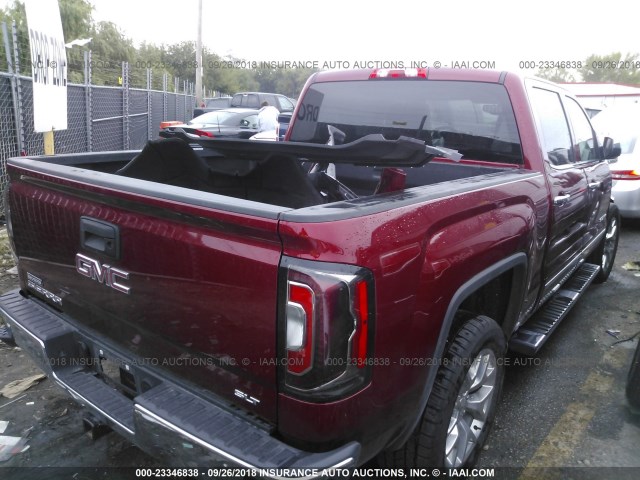 3GTU2NEC4JG319801 - 2018 GMC SIERRA K1500 SLT MAROON photo 4