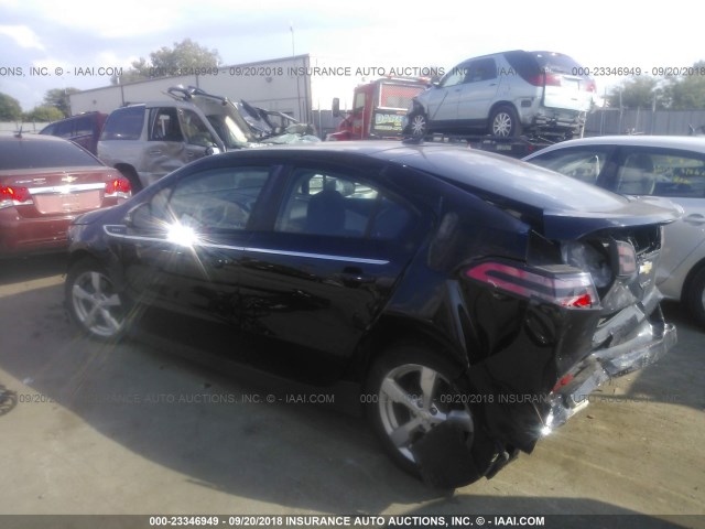 1G1RD6E41CU113388 - 2012 CHEVROLET VOLT BLACK photo 3