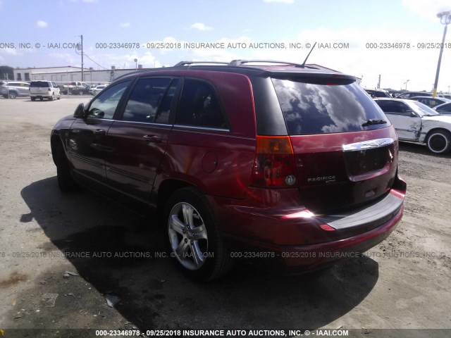 2A8GM68X48R609190 - 2008 CHRYSLER PACIFICA TOURING RED photo 3