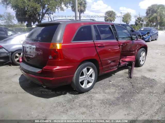2A8GM68X48R609190 - 2008 CHRYSLER PACIFICA TOURING RED photo 4