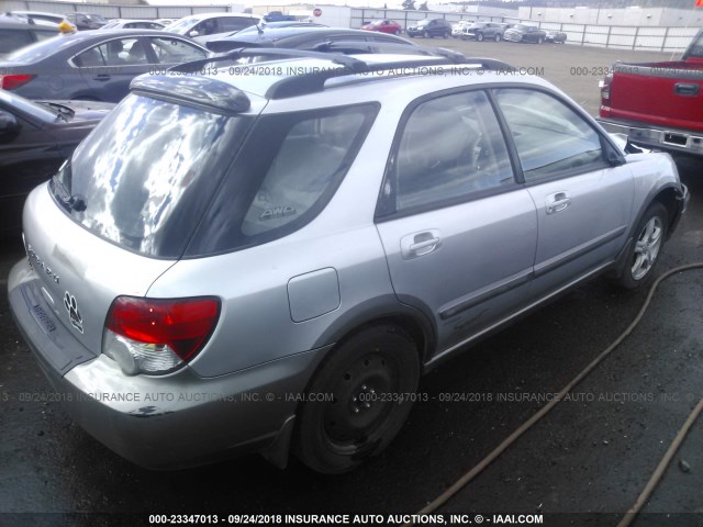 JF1GG68524G809676 - 2004 SUBARU IMPREZA OUTBACK SPORT SILVER photo 4