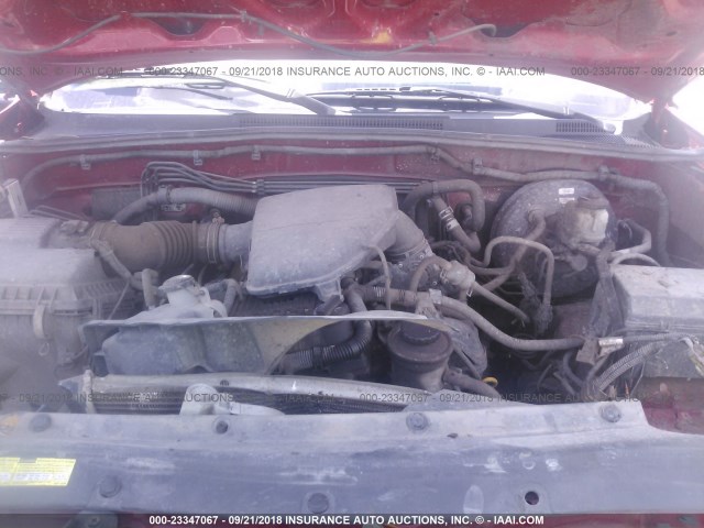 5TEUX4EN4AZ706236 - 2010 TOYOTA TACOMA ACCESS CAB Қызыл фото 10
