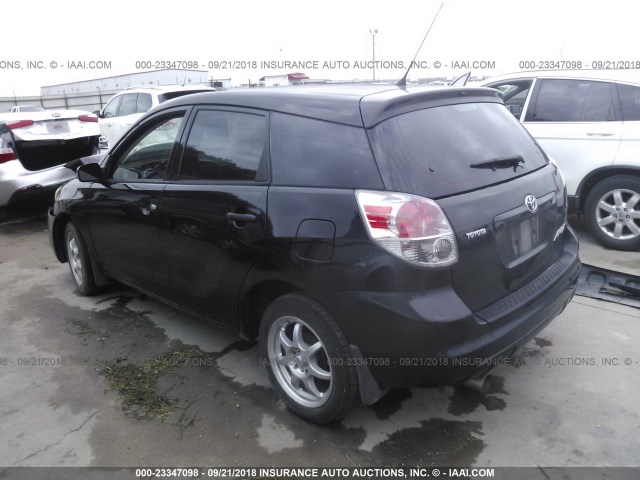 2T1KR32EX8C708623 - 2008 TOYOTA COROLLA MATRIX XR BLACK photo 3
