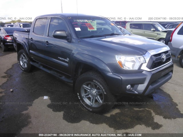 5TFJU4GN2EX058126 - 2014 TOYOTA TACOMA DOUBLE CAB PRERUNNER GRAY photo 1