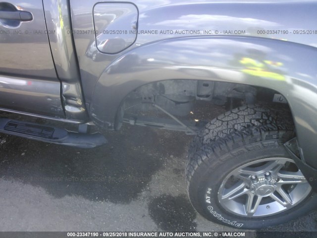 5TFJU4GN2EX058126 - 2014 TOYOTA TACOMA DOUBLE CAB PRERUNNER GRAY photo 6