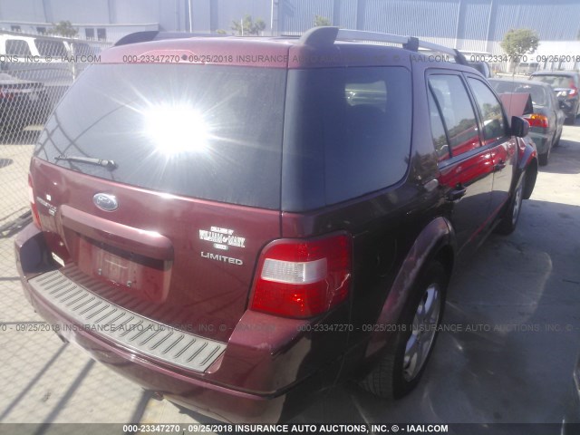1FMDK06196GA39645 - 2006 FORD FREESTYLE LIMITED RED photo 4