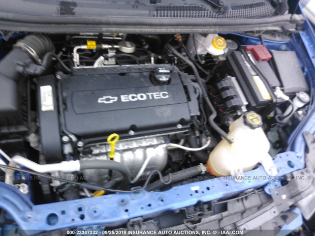 1G1JD5SH8H4149813 - 2017 CHEVROLET SONIC LT BLUE photo 10