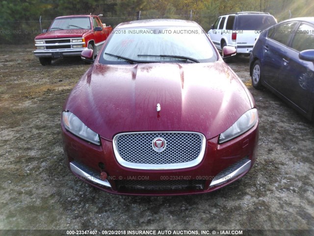 SAJWA0EX2E8U18163 - 2014 JAGUAR XF BURGUNDY photo 6