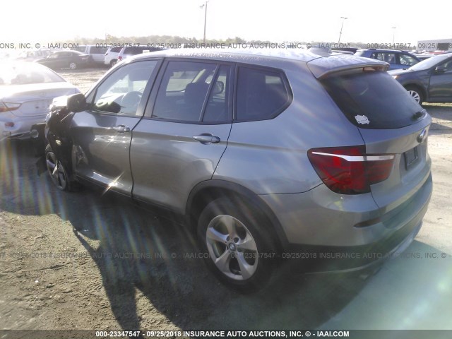 5UXWX5C51BL712446 - 2011 BMW X3 XDRIVE28I GRAY photo 3