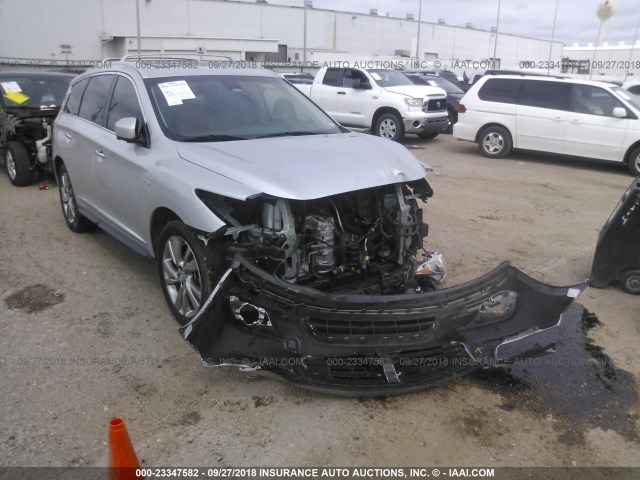 5N1CL0MN8EC520975 - 2014 INFINITI QX60 HYBRID GRAY photo 1