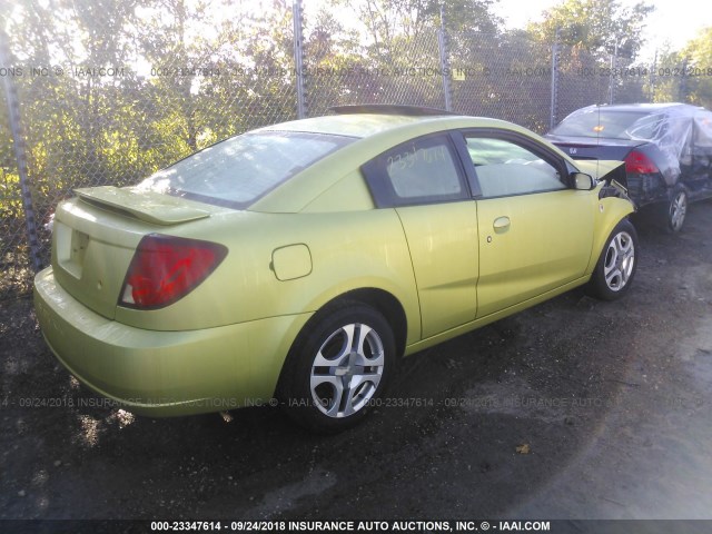 1G8AW14FX4Z131892 - 2004 SATURN ION LEVEL 3 GREEN photo 4