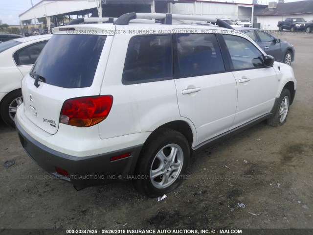 JA4LZ31F84U064092 - 2004 MITSUBISHI OUTLANDER LS WHITE photo 4