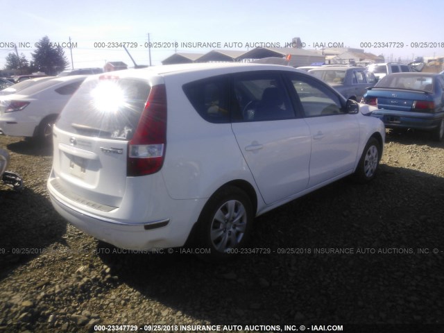 KMHDB8AE0CU142555 - 2012 HYUNDAI ELANTRA TOURING GLS WHITE photo 4