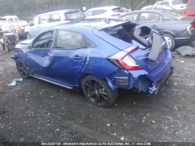 SHHFK7H48JU416965 - 2018 HONDA CIVIC SPORT BLUE photo 3