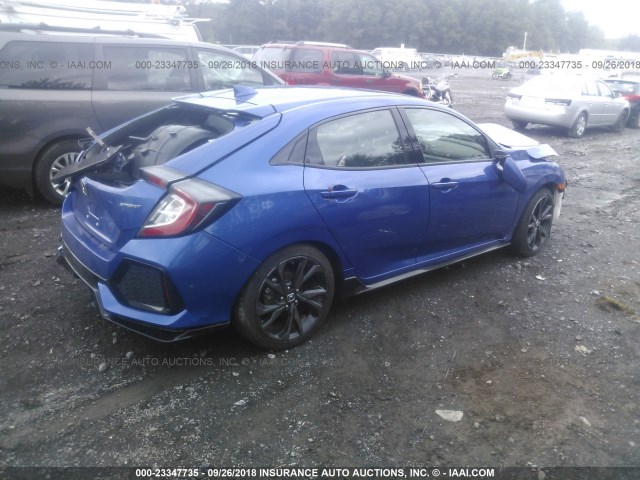 SHHFK7H48JU416965 - 2018 HONDA CIVIC SPORT 蓝色 照片 4