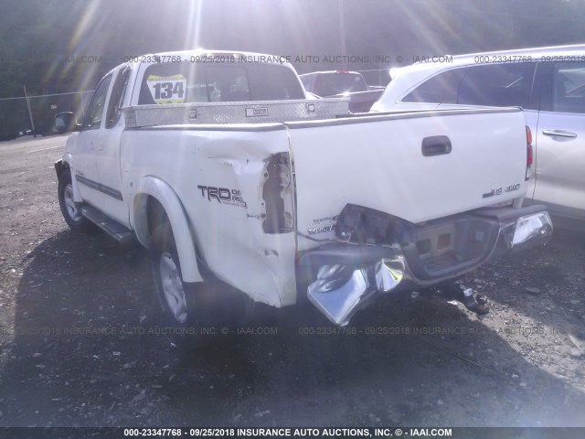 5TBBT44123S421061 - 2003 TOYOTA TUNDRA ACCESS CAB SR5 WHITE photo 3