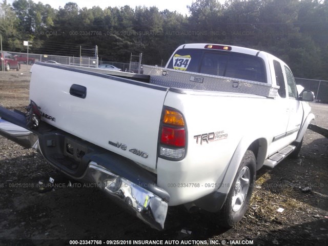 5TBBT44123S421061 - 2003 TOYOTA TUNDRA ACCESS CAB SR5 WHITE photo 4