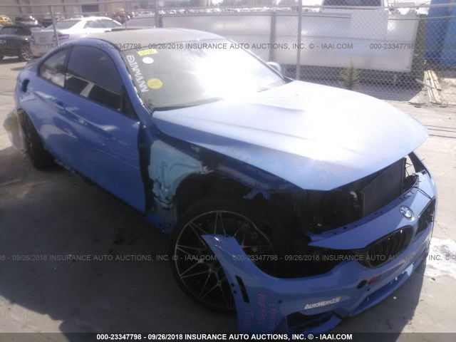 WBS4Y9C54JAC88036 - 2018 BMW M4 BLUE photo 1
