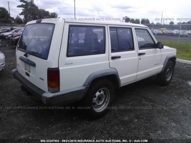 1J4FF28S2YL191354 - 2000 JEEP CHEROKEE SE WHITE photo 4