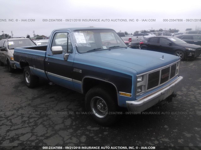 1GTEV14HXHF717205 - 1987 GMC V15 CONVENTIONAL V1500 BLUE photo 1