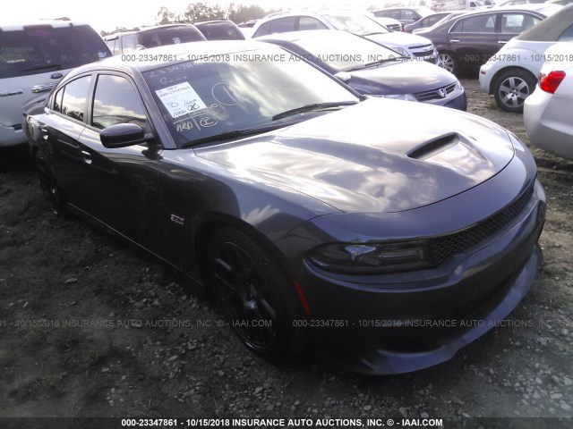 2C3CDXGJ0GH258280 - 2016 DODGE CHARGER R/T SCAT PACK GRAY photo 1