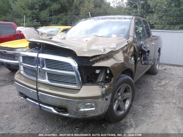 1D7RV1GT4BS622337 - 2011 DODGE RAM 1500 BROWN photo 2