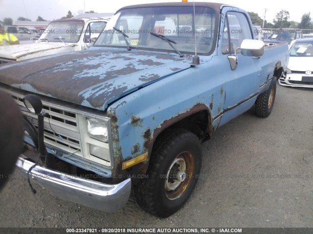 1GCGV24K1HF327670 - 1987 CHEVROLET V20 BLUE photo 2