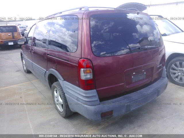 1GMDX03E1YD252635 - 2000 PONTIAC MONTANA RED photo 3