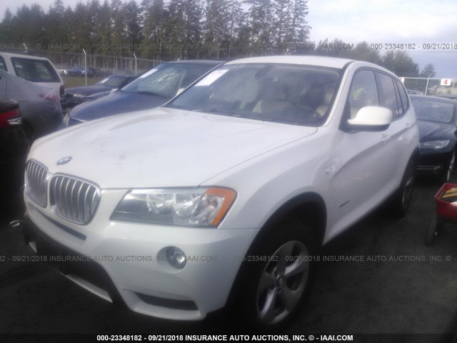 5UXWX5C55CL728926 - 2012 BMW X3 XDRIVE28I WHITE photo 2