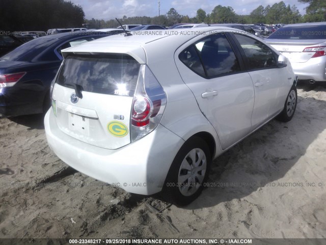 JTDKDTB34C1516544 - 2012 TOYOTA PRIUS C WHITE photo 4