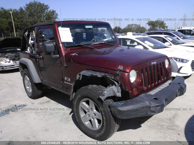 1J4FA241X8L648889 - 2008 JEEP WRANGLER X RED photo 1