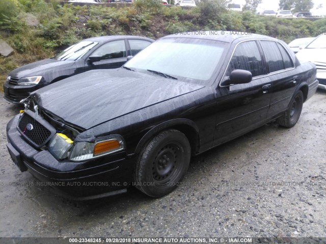 2FAFP71W52X155655 - 2002 FORD CROWN VICTORIA POLICE INTERCEPTOR BLACK photo 2