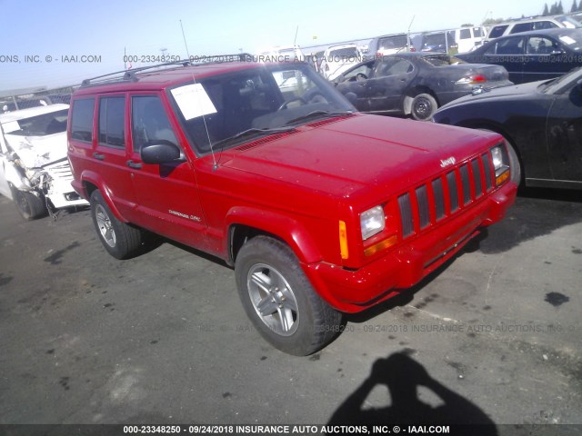 1J4FF58S5YL158060 - 2000 JEEP CHEROKEE CLASSIC RED photo 1